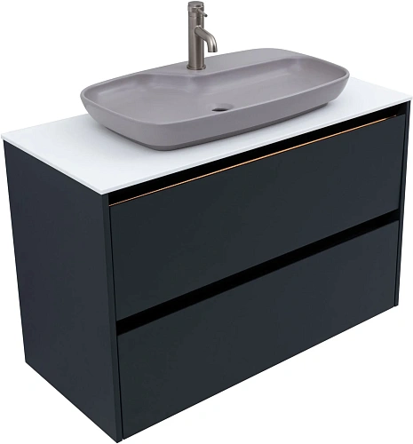 Тумба под раковину Allen Brau Activity 100 1.34006.AM антрацит матовый/черный брашированный Тумба под раковину Allen Brau Activity 100 1.34006.AM антрацит матовый/черный брашированный
