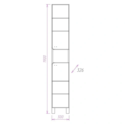 Шкаф-пенал Onika СТИЛЬ 30.10 универсальный 403048 Шкаф-пенал Onika СТИЛЬ 30.10 универсальный 403048