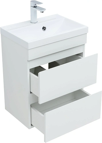 Тумба под раковину Aquanet Нота New 50 белый глянец 00335416 подвесная Тумба под раковину Aquanet Нота New 50 белый глянец 00335416 подвесная