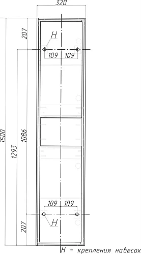 Шкаф-пенал STWORKI Ольтен 32, белый, дуб сонома 414584 Шкаф-пенал STWORKI Ольтен 32, белый, дуб сонома 414584