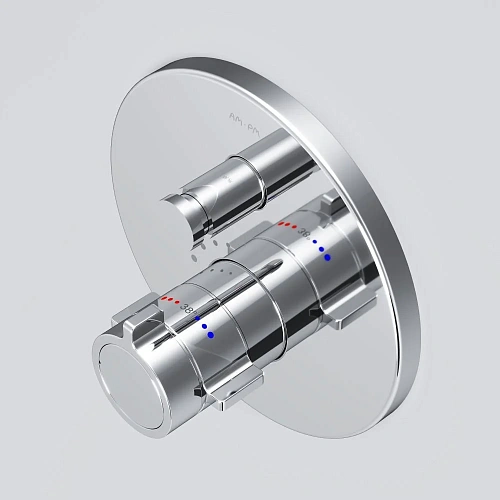 Смеситель для душа AM.PM X-Joy F85A45600 встраиваемый с термостатом на 2 потребителя, хром Смеситель для душа AM.PM X-Joy F85A45600 встраиваемый с термостатом на 2 потребителя, хром