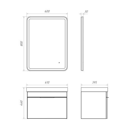 Тумба с раковиной Comforty Кама-60П 00-00018655 белый глянец раковина Comforty CF19696BX-60 Тумба с раковиной Comforty Кама-60П 00-00018655 белый глянец раковина Comforty CF19696BX-60