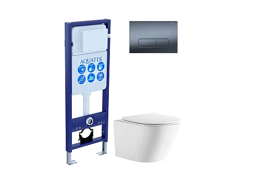 Комплект унитаза SET Aquatek ЛИБЕРТИ-INS17-034 с инсталляцией и сиденьем Комплект унитаза SET Aquatek ЛИБЕРТИ-INS17-034 с инсталляцией и сиденьем