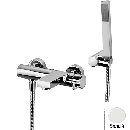 Смеситель для ванны Paffoni Ringo RIN023BO белый матовый Смеситель для ванны Paffoni Ringo RIN023BO белый матовый