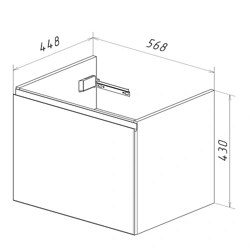 Тумба под раковину Lemark VEON MINI 60 см подвесная, белый LM02VM60T Тумба под раковину Lemark VEON MINI 60 см подвесная, белый LM02VM60T