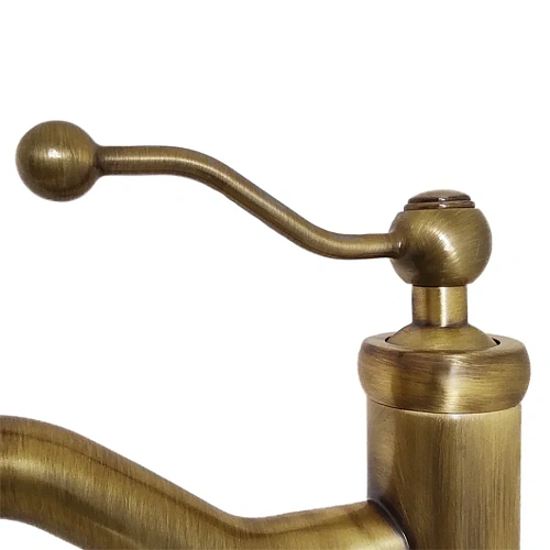 Смеситель для раковины Paini Duomo 88F3205LL без донного клапана, высокий, старая бронза Смеситель для раковины Paini Duomo 88F3205LL без донного клапана, высокий, старая бронза