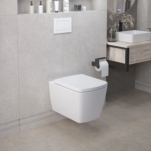 Унитаз подвесной Ambassador Kingston 143K19003RS (500x360x354) безободковый с сиденьем Унитаз подвесной Ambassador Kingston 143K19003RS (500x360x354) безободковый с сиденьем