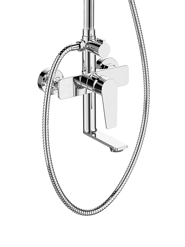 Душевая система Agger Brilliant A0393300 с изливом, хром Душевая система Agger Brilliant A0393300 с изливом, хром