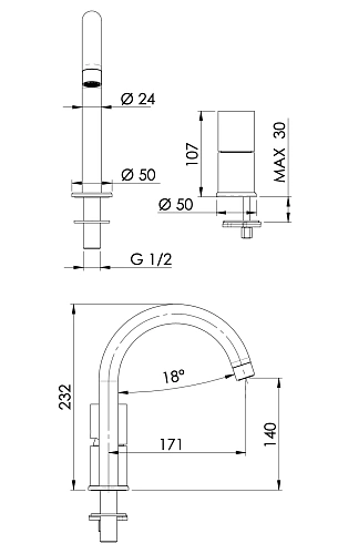 Смеситель для раковины Remer Edge EG557NO, черный матовый Смеситель для раковины Remer Edge EG557NO, черный матовый