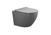 Унитаз подвесной Aquatek ЕВРОПА AQ1901-MG 525x360x320мм, матовый серый, тонкое сиденье микролифт