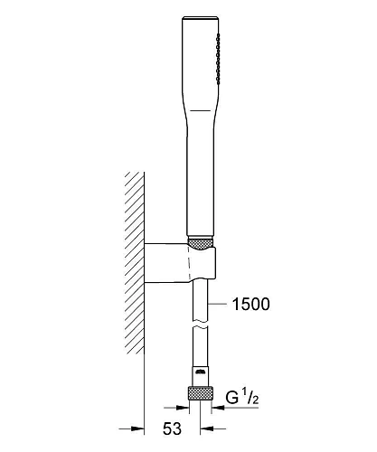 Душевой гарнитур GROHE Euphoria Cosmopolitan (Душевая лейка, Держатель, шланг 1500 мм), хром (273690 27369000 Душевой гарнитур GROHE Euphoria Cosmopolitan (Душевая лейка, Держатель, шланг 1500 мм), хром (273690 27369000