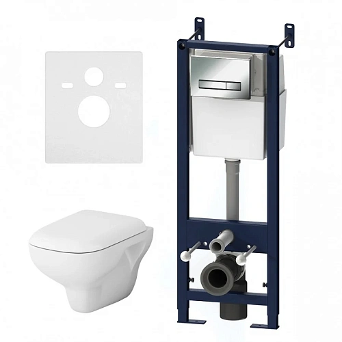 Комплект инсталляции AM.PM Like IS30251.801700 с унитазом, клавишей хром и сиденьем микролифт Комплект инсталляции AM.PM Like IS30251.801700 с унитазом, клавишей хром и сиденьем микролифт