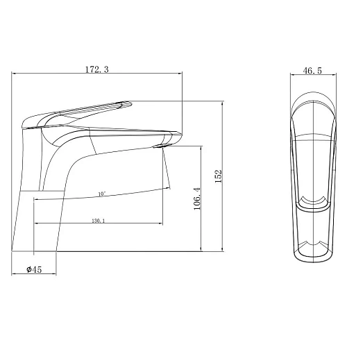 Смеситель для раковины Wonzon & Woghand белый матовый (WW-A41222-MW) Смеситель для раковины Wonzon & Woghand белый матовый (WW-A41222-MW)
