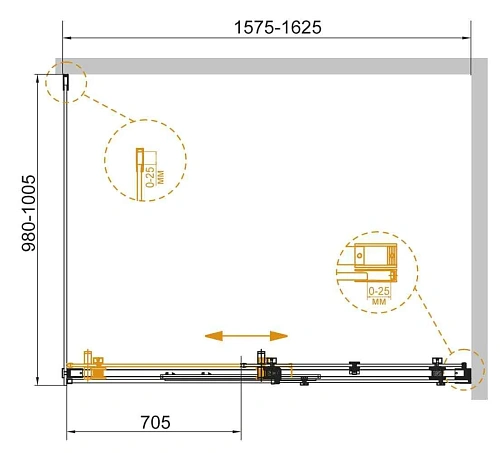 Душевой уголок CEZARES STYLUS-SOFT-AH-1-160/100-C-Cr 160x100см стекло прозрачное, профиль хром Душевой уголок CEZARES STYLUS-SOFT-AH-1-160/100-C-Cr 160x100см стекло прозрачное, профиль хром