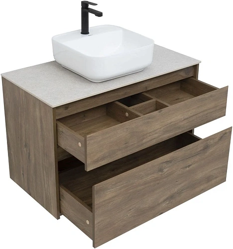 Тумба под раковину Aquanet Nova Lite 90 дуб рустикальный (2 ящика) 00249518 Тумба под раковину Aquanet Nova Lite 90 дуб рустикальный (2 ящика) 00249518