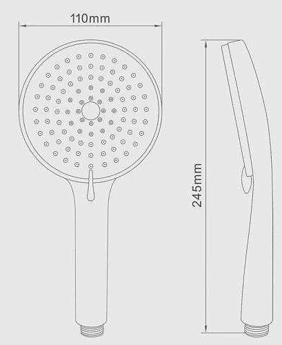 Душевая лейка Splenka S450.05.06 3-х режимная пластик/силикон, черный Душевая лейка Splenka S450.05.06 3-х режимная пластик/силикон, черный