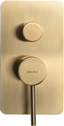 Смеситель для ванны Allen Brau Priority 5.31A11-GB (с внутренней частью, 3 выхода) золото Смеситель для ванны Allen Brau Priority 5.31A11-GB (с внутренней частью, 3 выхода) золото