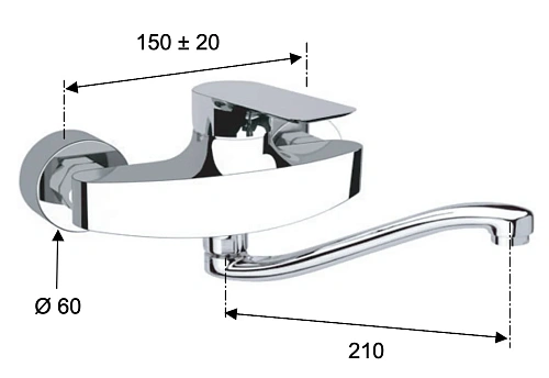 Смеситель для кухни Remer Infinity I41S Смеситель для кухни Remer Infinity I41S