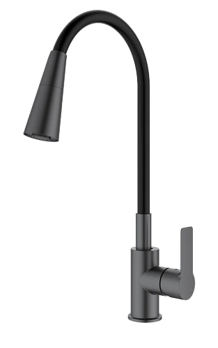 Смеситель для кухни Splenka S06.43.09 с гибким изливом, графит Смеситель для кухни Splenka S06.43.09 с гибким изливом, графит