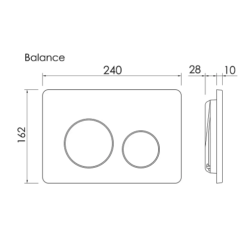 Клавиша смыва Ceramica Nova Balance Circle CN12-001GG вороненая сталь Клавиша смыва Ceramica Nova Balance Circle CN12-001GG вороненая сталь
