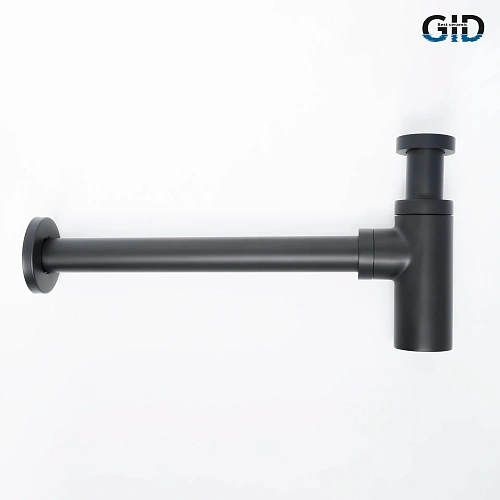 Сифон для раковины Gid G-74BL 75503S черный матовый Сифон для раковины Gid G-74BL 75503S черный матовый