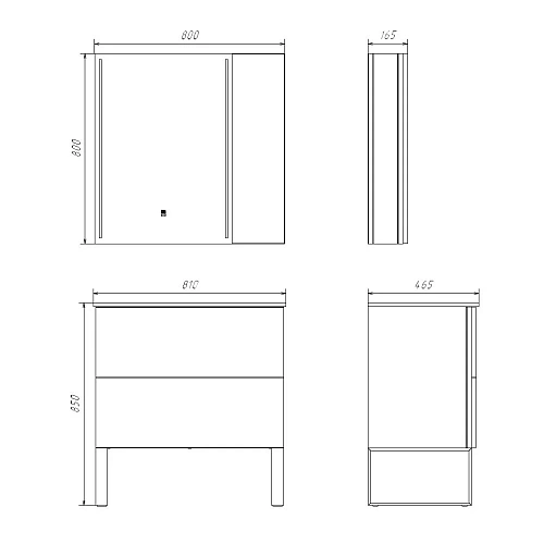 Зеркальный шкаф Comforty Бильбао-80 00-00014154 серый шелк c LED-подсветкой Зеркальный шкаф Comforty Бильбао-80 00-00014154 серый шелк c LED-подсветкой