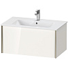 Картинка анонса товара «тумба под раковину duravit xviu xv40260b122 подвесная 81 см белая»