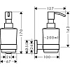 Дозатор жидкого мыла Hansgrohe Logis Universal 41714000, 200 мл/2 мл Дозатор жидкого мыла Hansgrohe Logis Universal 41714000, 200 мл/2 мл