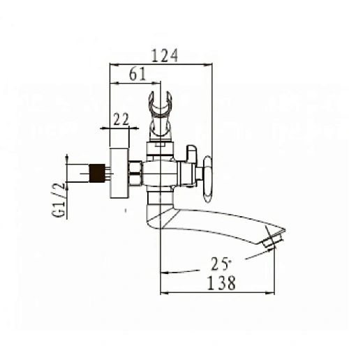 Смеситель для ванны Kaiser Trio 57122 Смеситель для ванны Kaiser Trio 57122