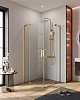 Душевой уголок CEZARES SLIDER-A-2-90/100-C-BORO 90-100x90-100см стекло прозрачное, профиль брашированное золото