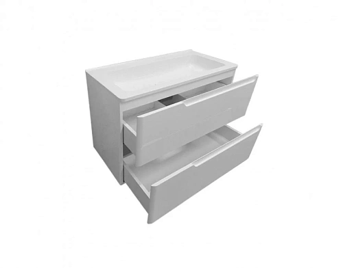 Тумба с раковиной Эстет Kare Luxe ФР-00005715 800х450 подвесная 2 ящика Тумба с раковиной Эстет Kare Luxe ФР-00005715 800х450 подвесная 2 ящика