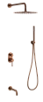 Душевая система Boheme Uno 464-2-BRB Brushed Bronze с изливом Душевая система Boheme Uno 464-2-BRB Brushed Bronze с изливом