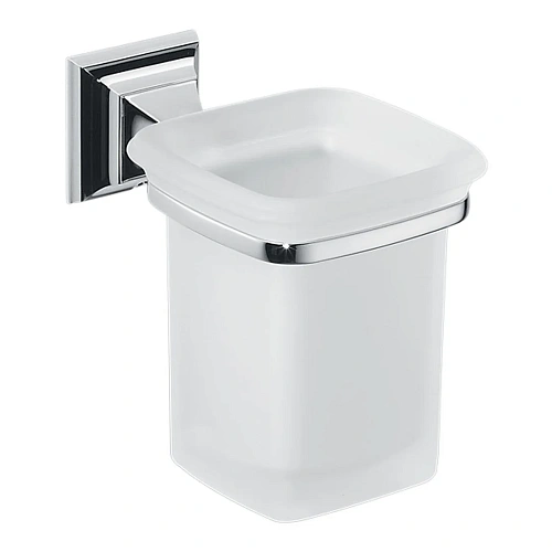 Стакан Colombo Portofino B3202.CR-VAN подвесной, хром/матовое стекло Стакан Colombo Portofino B3202.CR-VAN подвесной, хром/матовое стекло