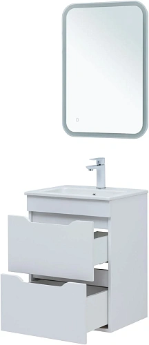 Тумба под раковину Aquanet Практика 50 00347914 белый глянец Тумба под раковину Aquanet Практика 50 00347914 белый глянец