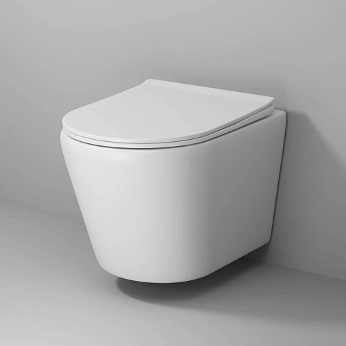 Унитаз подвесной GROSSMAN GR-4478MS Fly 520x360x350 белый матовый безободковый с тонкой крышкой Унитаз подвесной GROSSMAN GR-4478MS Fly 520x360x350 белый матовый безободковый с тонкой крышкой