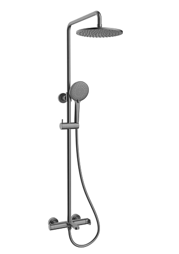 Душевая система Vincea Rondo VSFS-1R1GM с изливом, вороненая сталь Душевая система Vincea Rondo VSFS-1R1GM с изливом, вороненая сталь