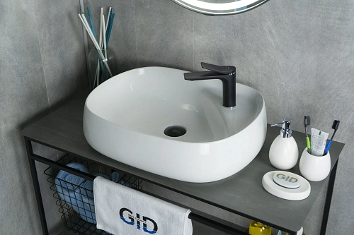 Раковина Gid N9048 51185 накладная белая 59x46x15 Раковина Gid N9048 51185 накладная белая 59x46x15