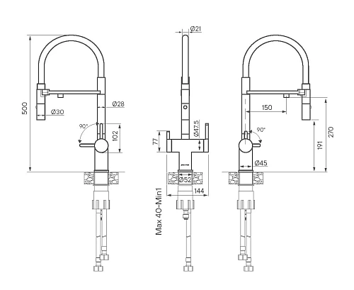 Смеситель для кухни Paulmark Gravity светлое золото Gr213888-LG Смеситель для кухни Paulmark Gravity светлое золото Gr213888-LG