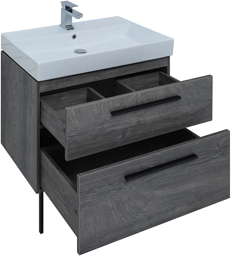 Тумба под раковину Aquanet Nova 75 дуб рошелье (2 ящика) 00242260 Тумба под раковину Aquanet Nova 75 дуб рошелье (2 ящика) 00242260