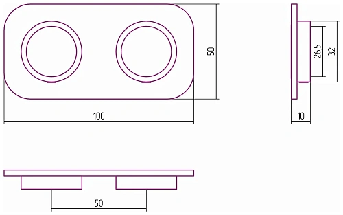 Отражатель Сунержа EU50 прямоугольный 50х100 10-1525-0000 Античное белое золото Отражатель Сунержа EU50 прямоугольный 50х100 10-1525-0000 Античное белое золото