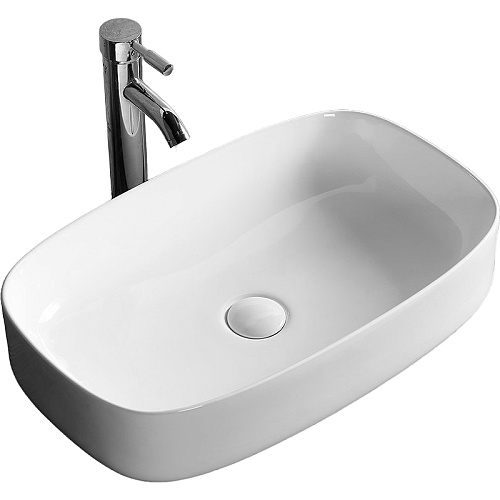 Раковина Ceruttispa CR0045 590х370х130 накладная, белая, прямоугольная Раковина Ceruttispa CR0045 590х370х130 накладная, белая, прямоугольная