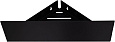 Полка Aquanet Магнум 28x28 черная матовая, угловая 00302225 Полка Aquanet Магнум 28x28 черная матовая, угловая 00302225