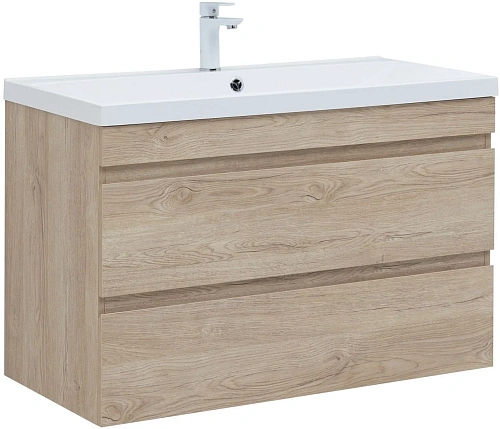 Тумба под раковину Aquanet Нота New 100 дуб светлый 00334200 подвесная Тумба под раковину Aquanet Нота New 100 дуб светлый 00334200 подвесная