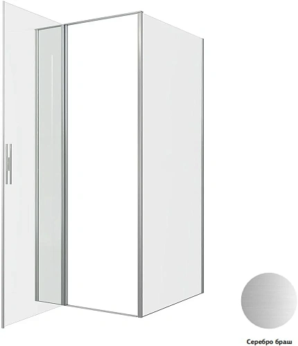 Душевой уголок Allen Brau Priority 90x100 3.31026.BA + 3.31047.BA серебро браш Душевой уголок Allen Brau Priority 90x100 3.31026.BA + 3.31047.BA серебро браш