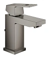 Смеситель для раковины GROHE Eurocube со сливным гарнитуром, темный графит матовый (23127AL0) Смеситель для раковины GROHE Eurocube со сливным гарнитуром, темный графит матовый (23127AL0)
