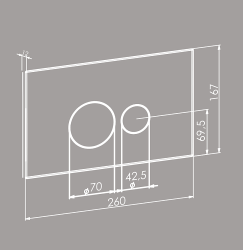 Клавиша смыва Boheme  668-CR пластик CHROME (для 666) Клавиша смыва Boheme  668-CR пластик CHROME (для 666)