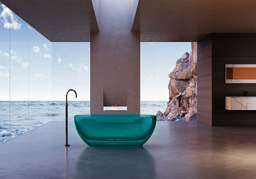 Ванна отдельностоящая ABBER AT9703Aquamarin 170x75 универсальная, бирюзовый полиэфирная смола Ванна отдельностоящая ABBER AT9703Aquamarin 170x75 универсальная, бирюзовый полиэфирная смола