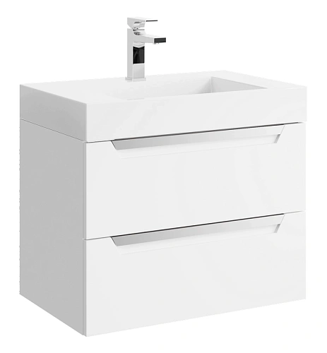 Тумба под раковину Aqwella Cube 70 CUB0107W подвесная белая Тумба под раковину Aqwella Cube 70 CUB0107W подвесная белая
