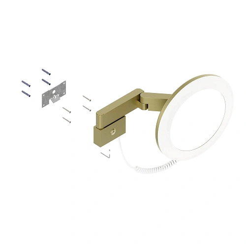 Зеркало косметическое Timo Petruma 15276/17 с подсветкой золото матовое Зеркало косметическое Timo Petruma 15276/17 с подсветкой золото матовое