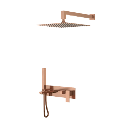 Душевая система Boheme Qubic 474-CB Copper Brushed с изливом Душевая система Boheme Qubic 474-CB Copper Brushed с изливом